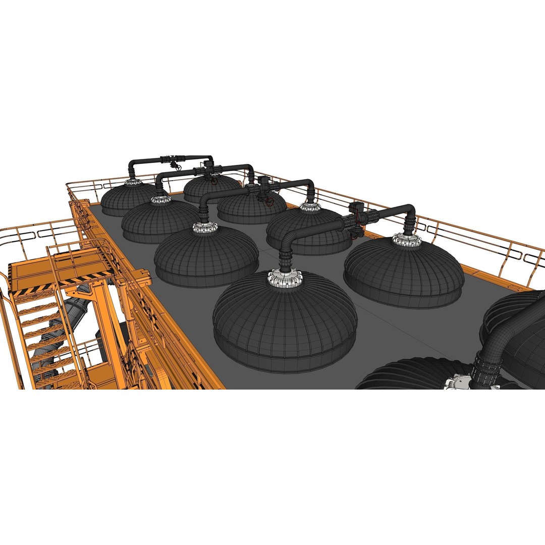 Sci-Fi Storage Tank 3D Model – Industrial Equipment for Games, FBX - View 35