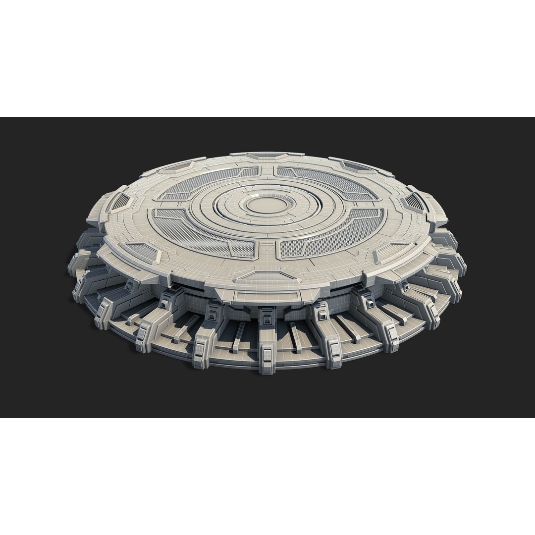 Sci-Fi Mecha Platform Kit 3D Model – Game-Ready Asset, FBX, Blender - View 10