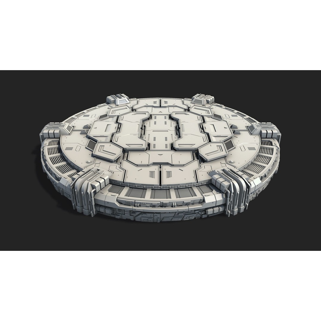Sci-Fi Mecha Platform Kit 3D Model – Game-Ready Asset, FBX, Blender - View 11