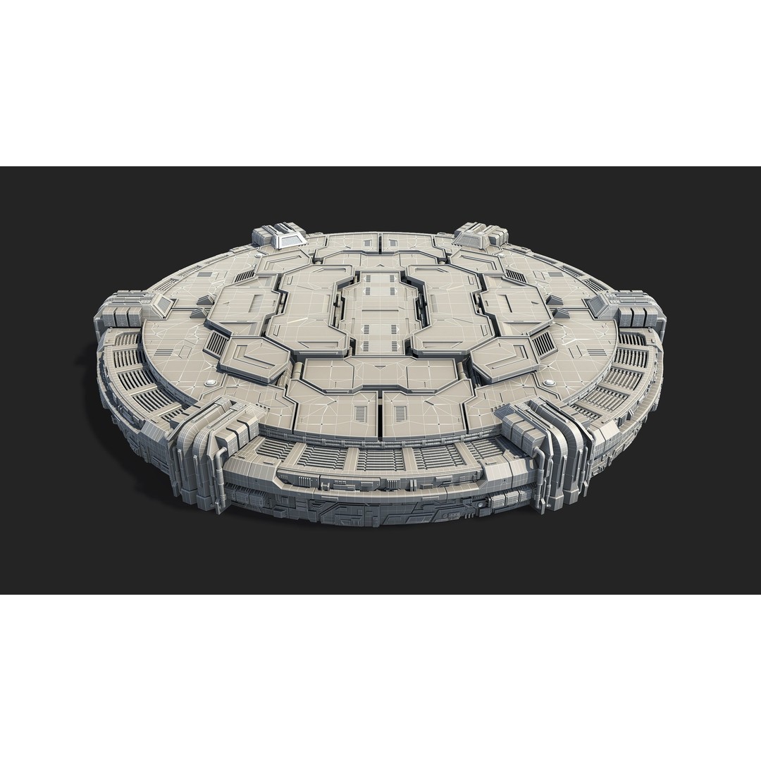 Sci-Fi Mecha Platform Kit 3D Model – Game-Ready Asset, FBX, Blender - View 12