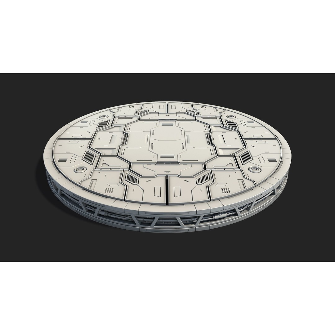 Sci-Fi Mecha Platform Kit 3D Model – Game-Ready Asset, FBX, Blender - View 13