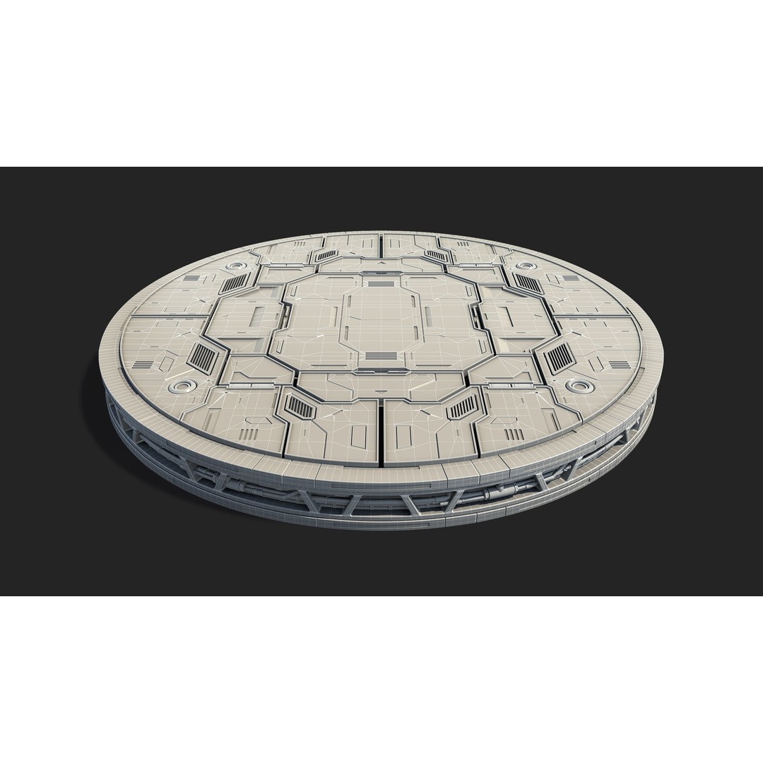 Sci-Fi Mecha Platform Kit 3D Model – Game-Ready Asset, FBX, Blender - View 14