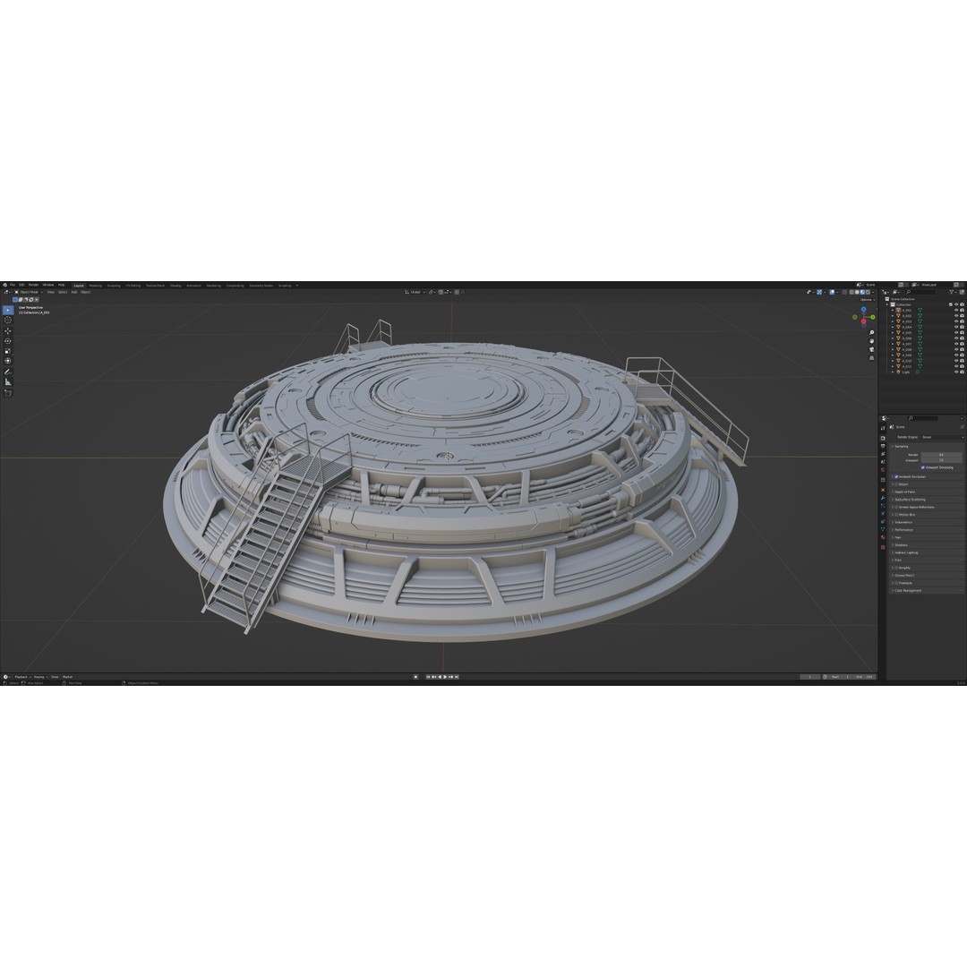 Sci-Fi Mecha Platform Kit 3D Model – Game-Ready Asset, FBX, Blender - View 15