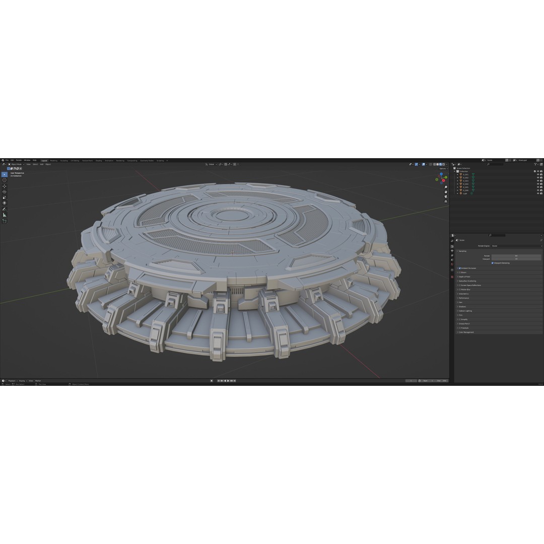 Sci-Fi Mecha Platform Kit 3D Model – Game-Ready Asset, FBX, Blender - View 18
