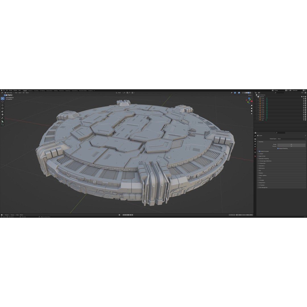Sci-Fi Mecha Platform Kit 3D Model – Game-Ready Asset, FBX, Blender - View 19