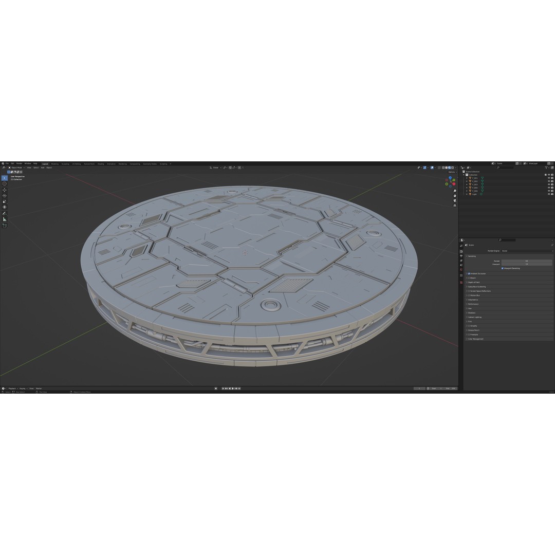 Sci-Fi Mecha Platform Kit 3D Model – Game-Ready Asset, FBX, Blender - View 20