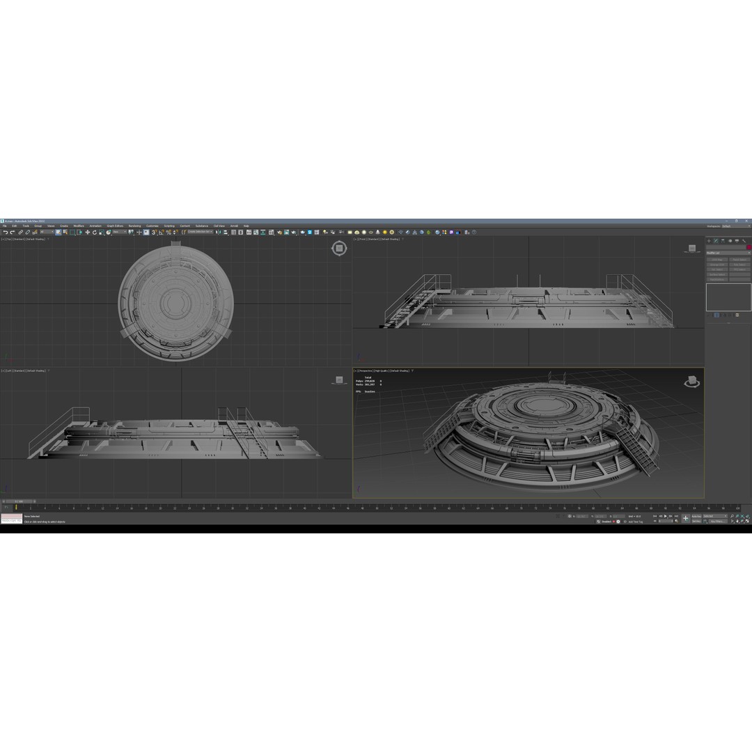 Sci-Fi Mecha Platform Kit 3D Model – Game-Ready Asset, FBX, Blender - View 21