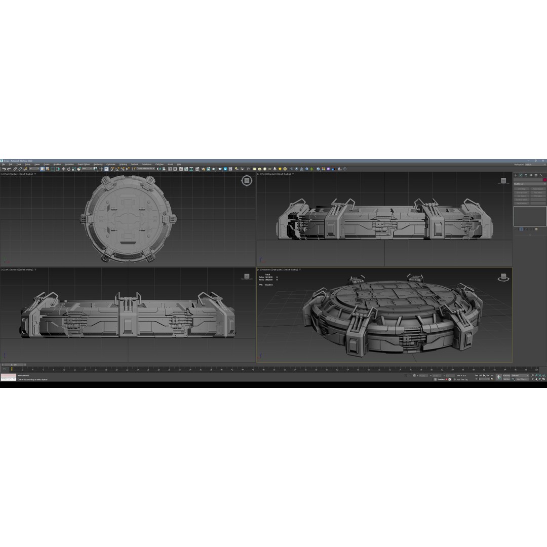 Sci-Fi Mecha Platform Kit 3D Model – Game-Ready Asset, FBX, Blender - View 22
