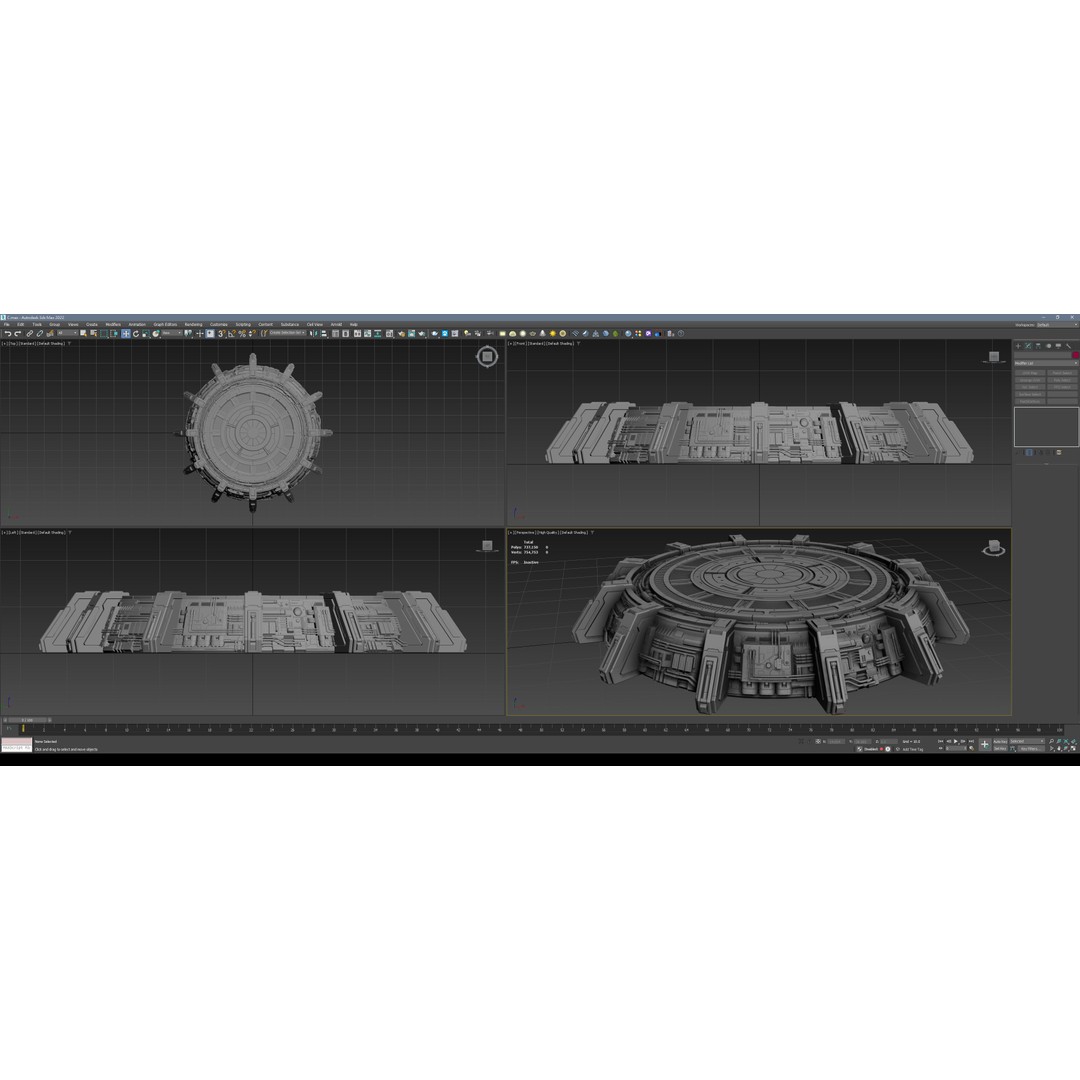Sci-Fi Mecha Platform Kit 3D Model – Game-Ready Asset, FBX, Blender - View 23