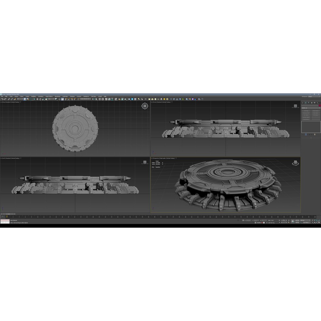 Sci-Fi Mecha Platform Kit 3D Model – Game-Ready Asset, FBX, Blender - View 24