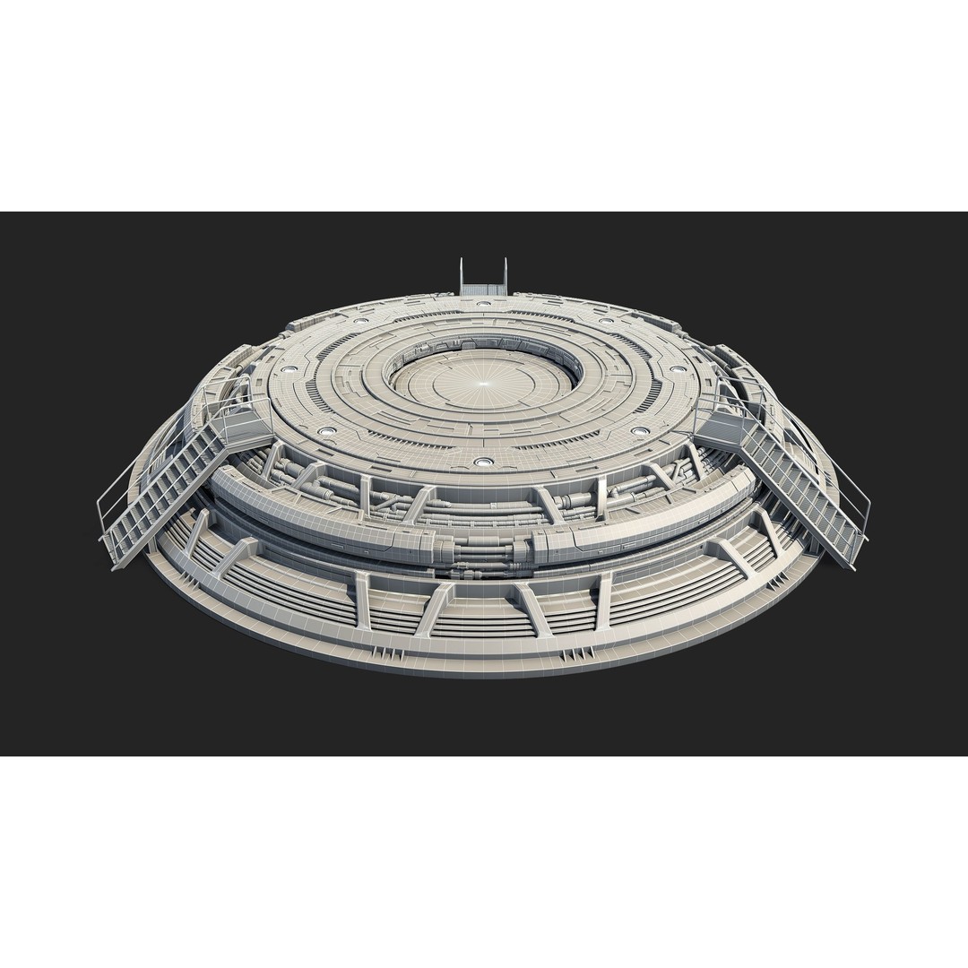 Sci-Fi Mecha Platform Kit 3D Model – Game-Ready Asset, FBX, Blender - View 6