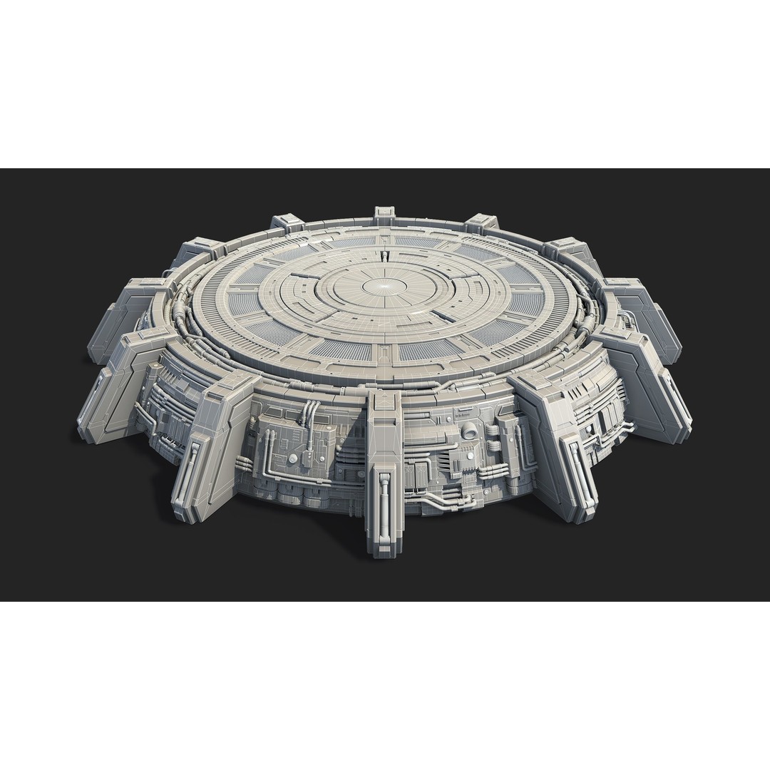 Sci-Fi Mecha Platform Kit 3D Model – Game-Ready Asset, FBX, Blender - View 8