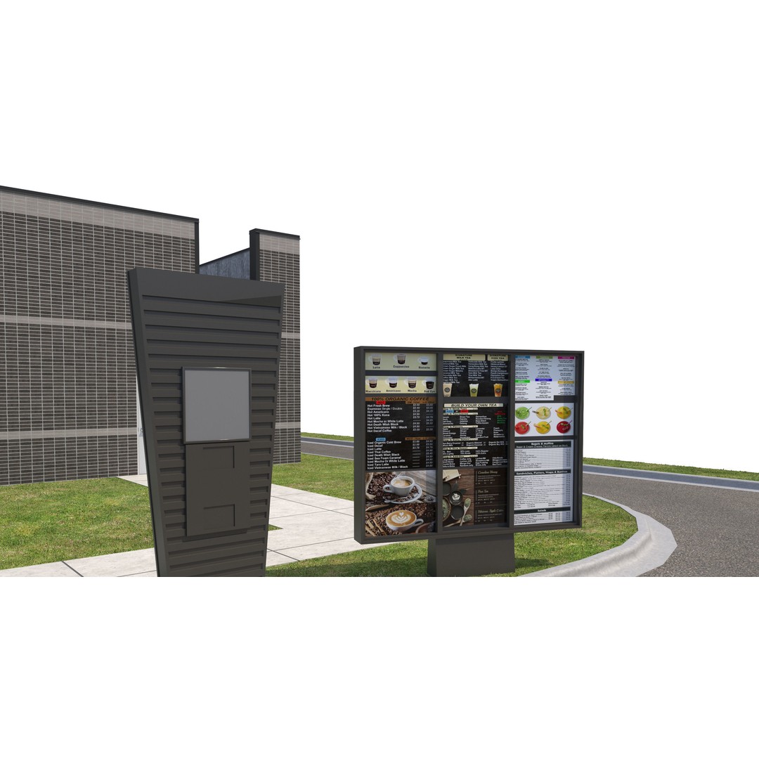 Retail Store 3D Model – Commercial Building with Parking Lot, FBX - View 11
