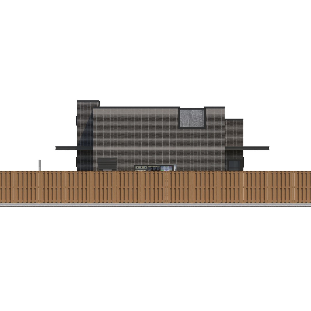 Retail Store 3D Model – Commercial Building with Parking Lot, FBX - View 15