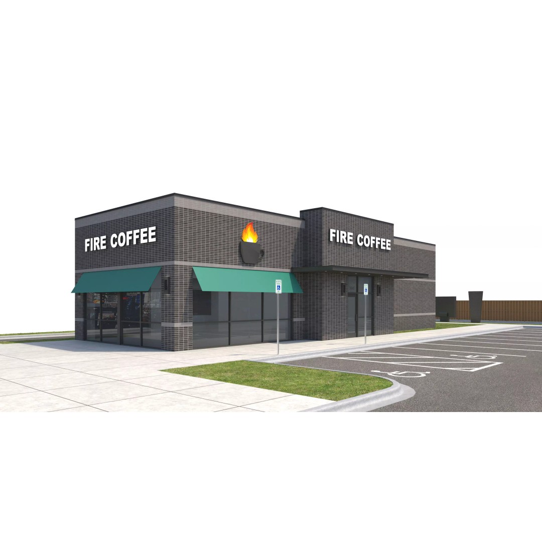 Retail Store 3D Model – Commercial Building with Parking Lot, FBX - View 2