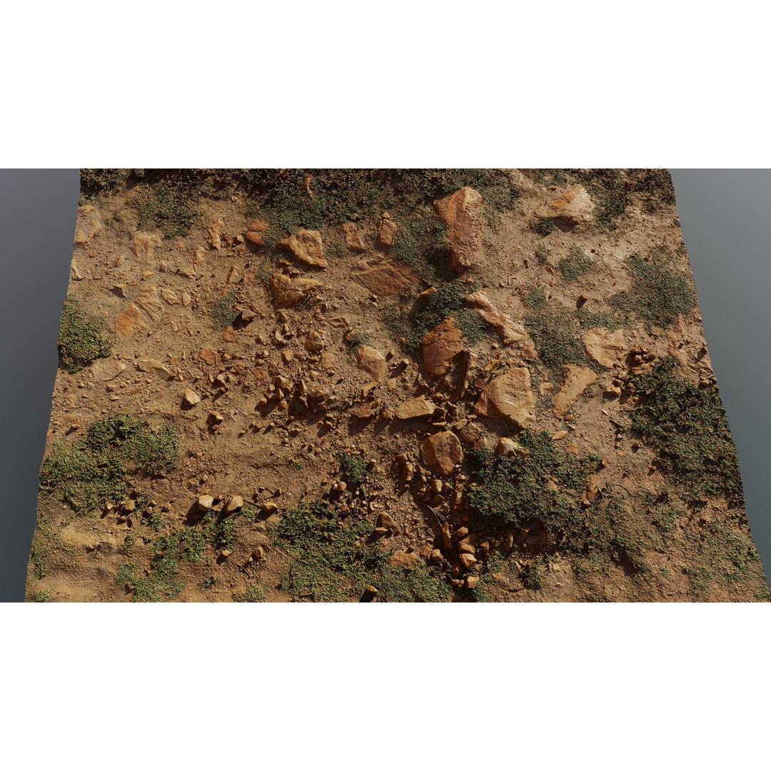 Dirt Soil 3D Model – High Resolution Textured Terrain, FBX - View 4