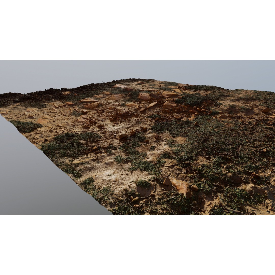 Dirt Soil 3D Model – High Resolution Textured Terrain, FBX - View 7