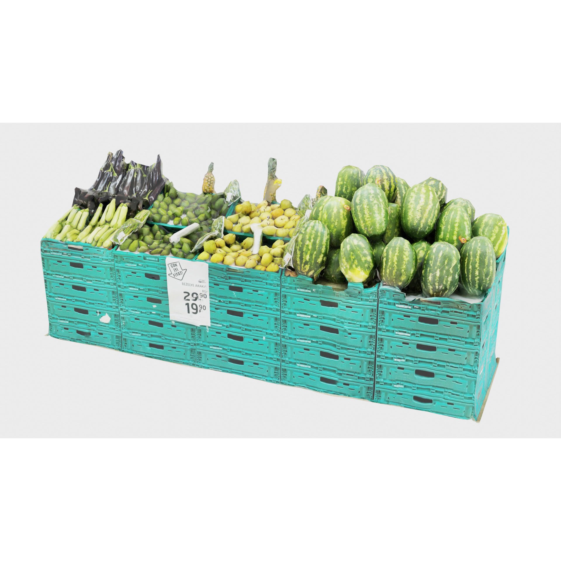 Market Shelves - Low-Poly Game-Ready 3D Model - View 15