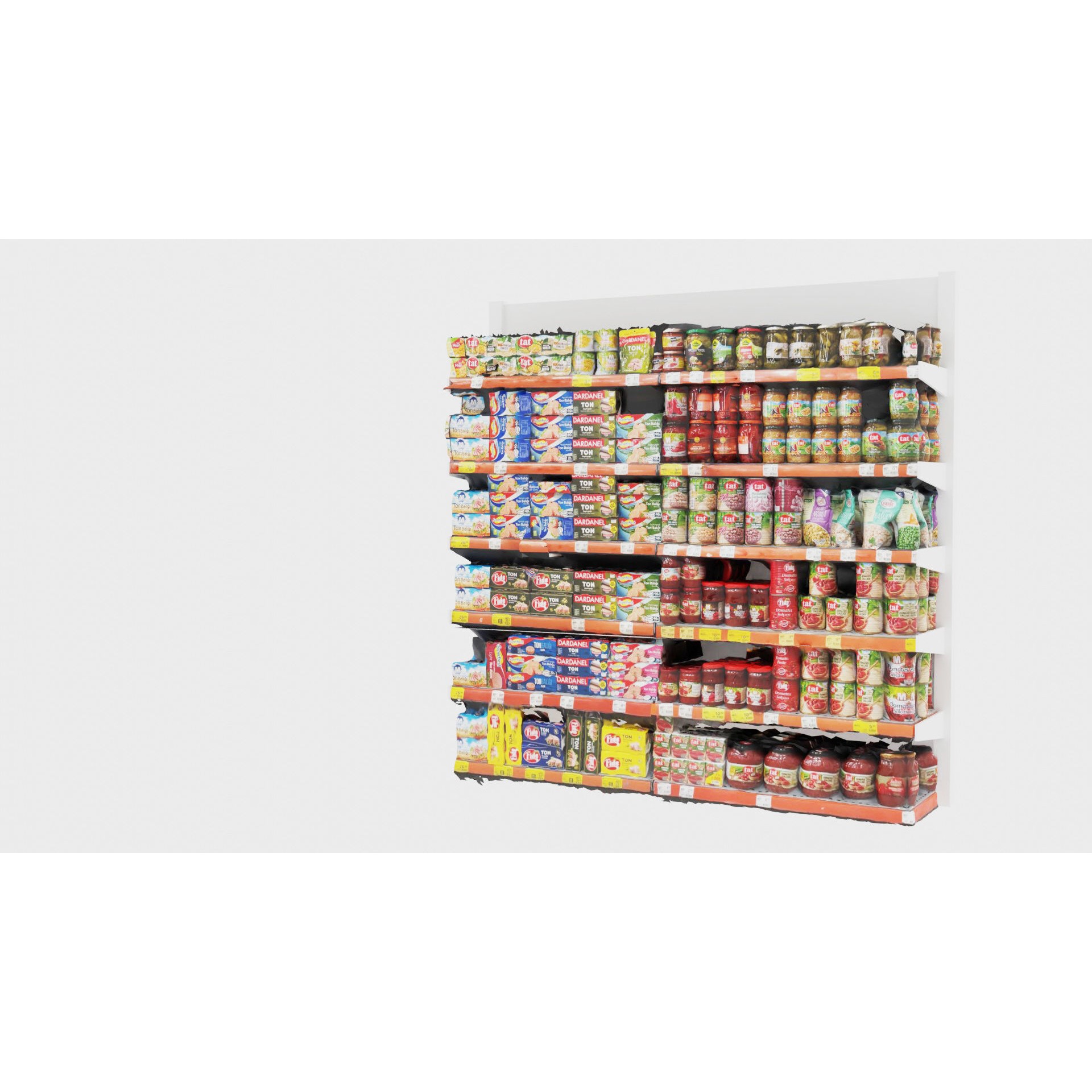 Market Shelves - Low-Poly Game-Ready 3D Model - View 3