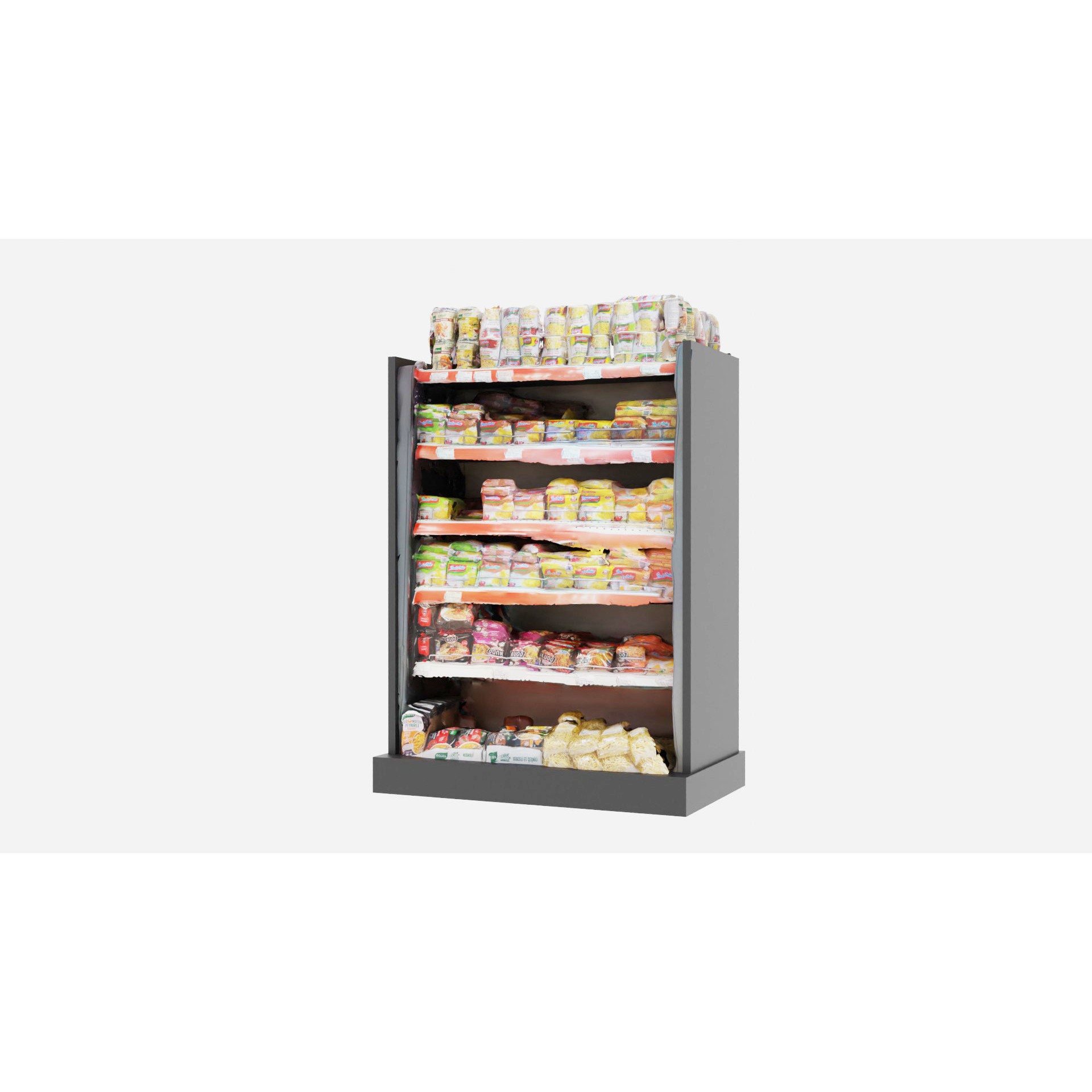 Market Shelves - Low-Poly Game-Ready 3D Model - View 7