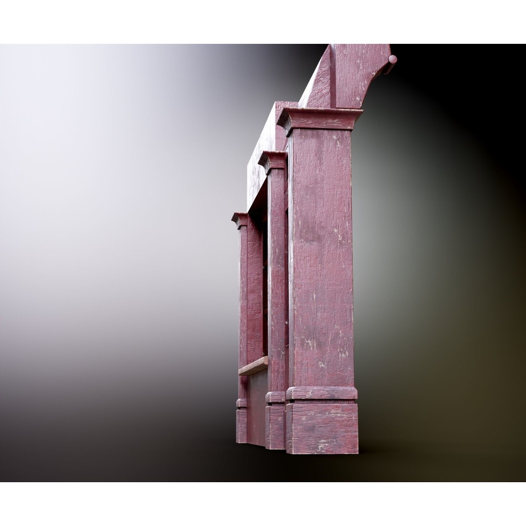 Old English Shop Front 3D Model – Low Poly Game Asset, FBX, PBR - View 24