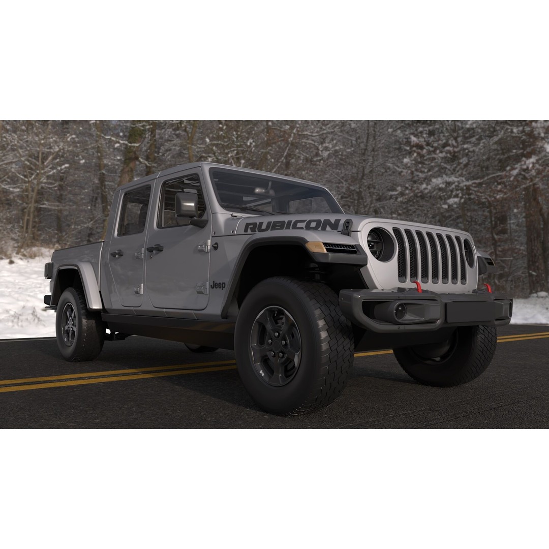 Jeep Gladiator Rubicon 3D Model – Low-Poly Rigged Vehicle for Unreal - View 12