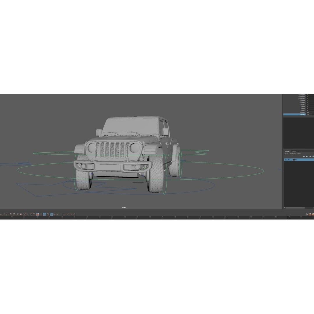 Jeep Gladiator Rubicon 3D Model – Low-Poly Rigged Vehicle for Unreal - View 15