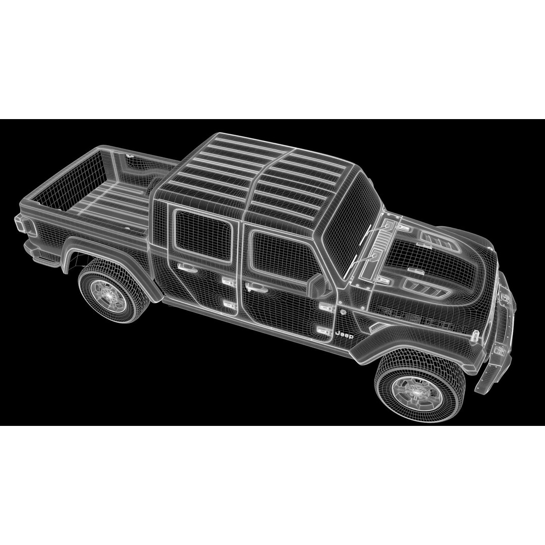 Jeep Gladiator Rubicon 3D Model – Low-Poly Rigged Vehicle for Unreal - View 18