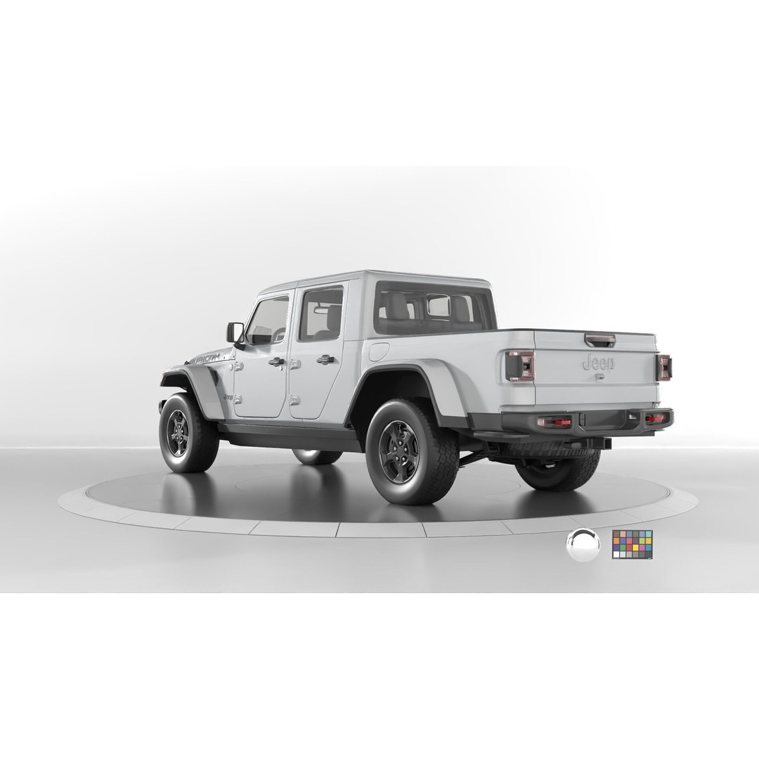 Jeep Gladiator Rubicon 3D Model – Low-Poly Rigged Vehicle for Unreal - View 3