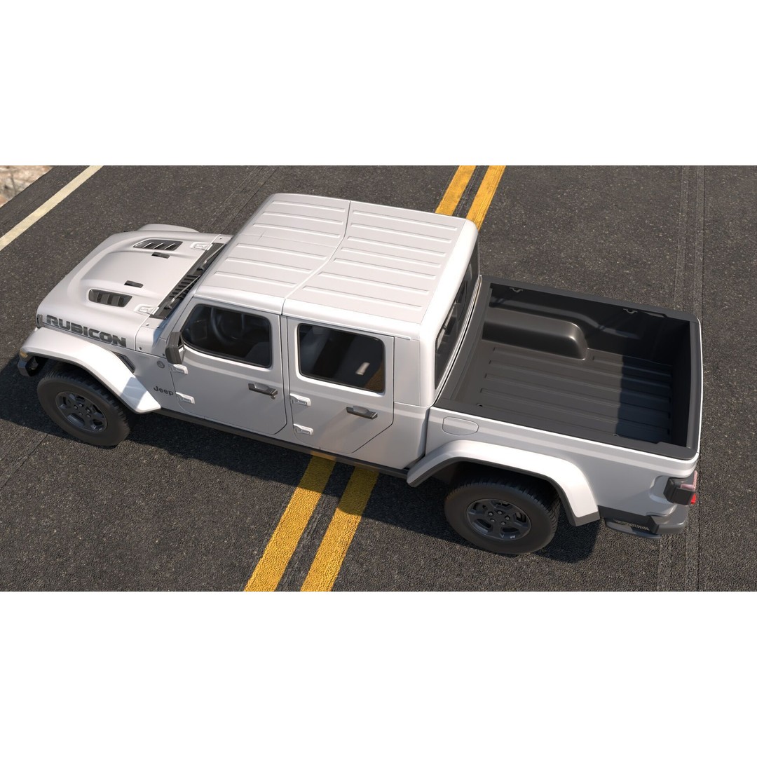Jeep Gladiator Rubicon 3D Model – Low-Poly Rigged Vehicle for Unreal - View 6