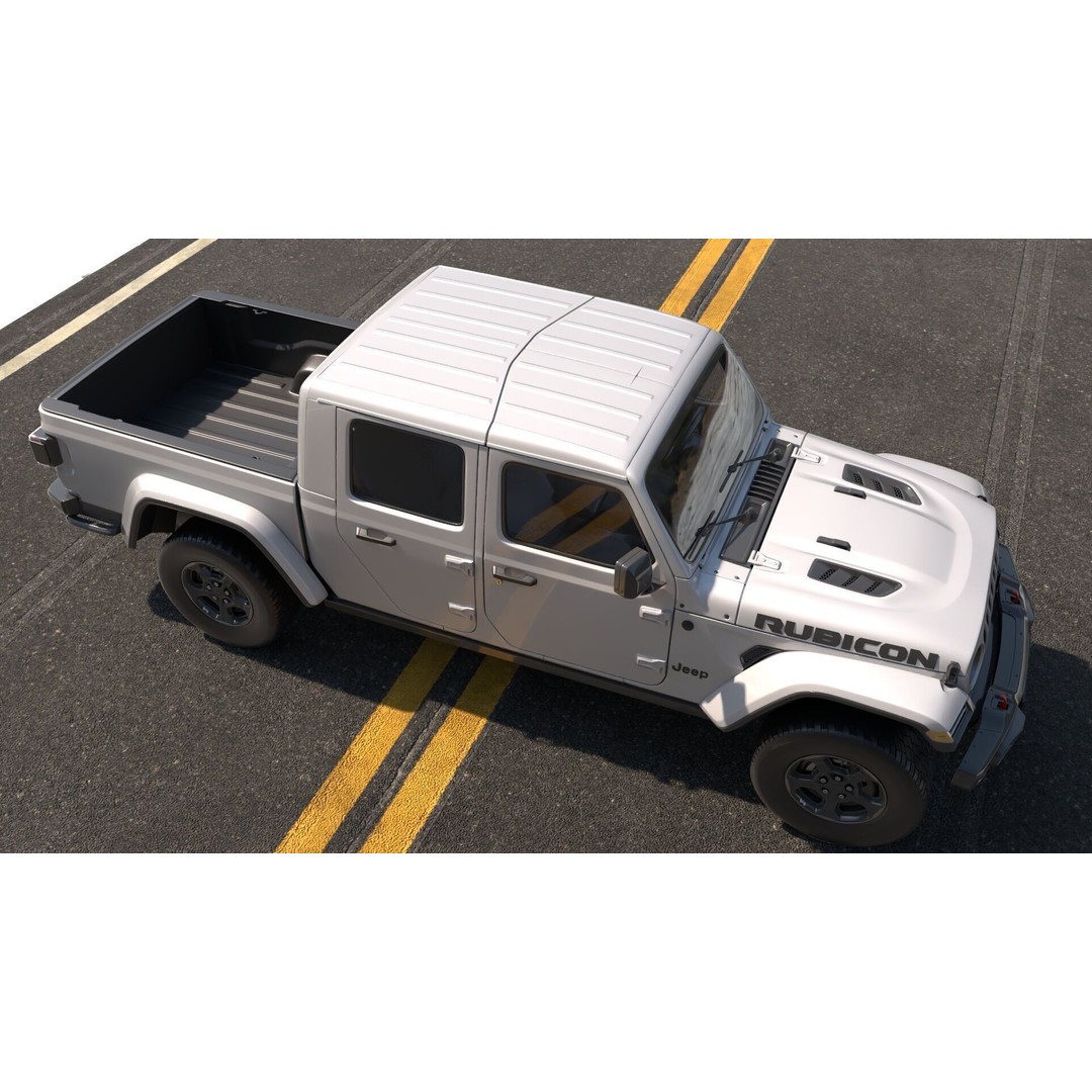Jeep Gladiator Rubicon 3D Model – Low-Poly Rigged Vehicle for Unreal - View 7