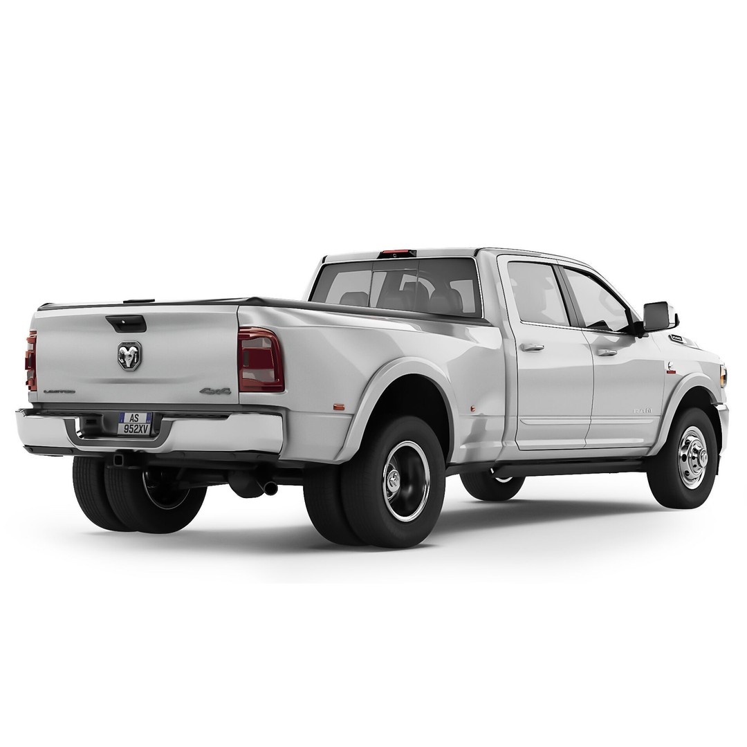 RAM 3500 HD Limited 2019 3D Model – High Poly Game Asset, FBX, OBJ - View 10
