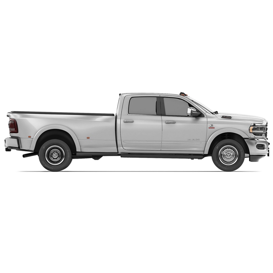 RAM 3500 HD Limited 2019 3D Model – High Poly Game Asset, FBX, OBJ - View 11
