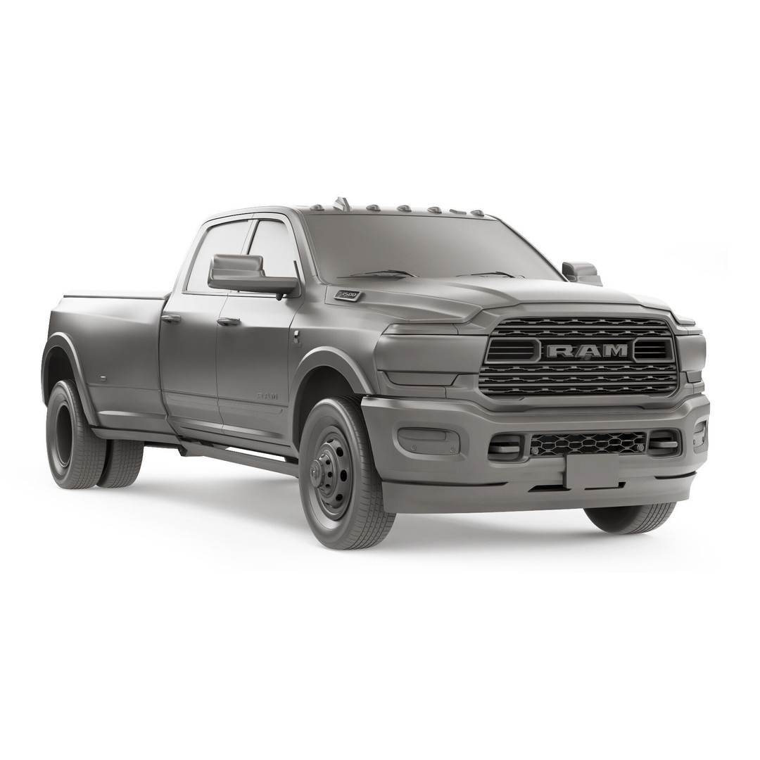 RAM 3500 HD Limited 2019 3D Model – High Poly Game Asset, FBX, OBJ - View 15