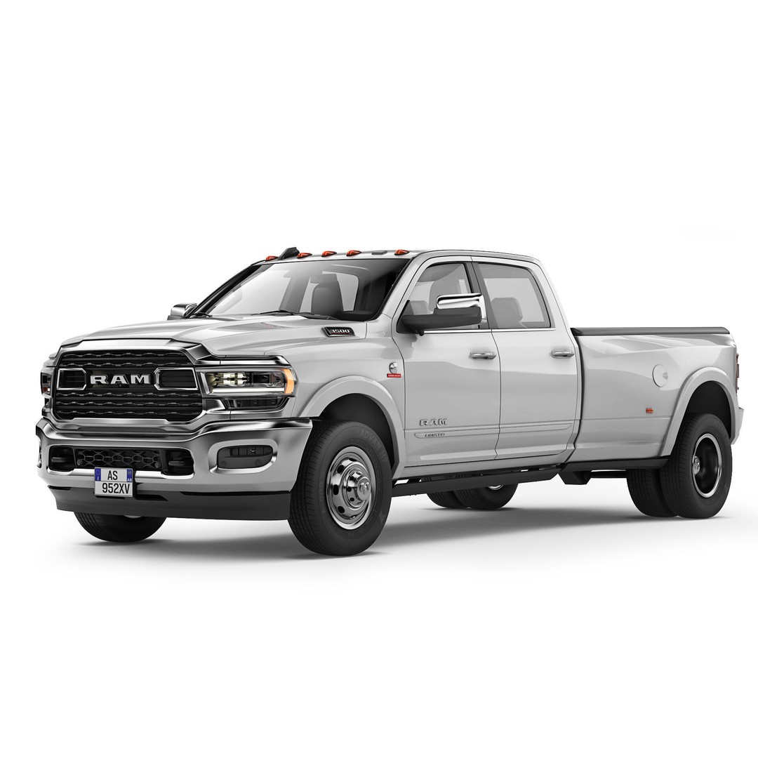 RAM 3500 HD Limited 2019 3D Model – High Poly Game Asset, FBX, OBJ - View 4
